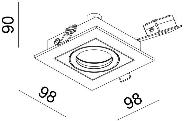 Deko-Light Deckeneinbauring, Kardan I, silber, 12V, GU5.3 MR16, max. 50W 110100
