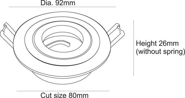 Deko-Light Deckeneinbauring, silber, matt, 12V, GU5.3 MR16, max. 50W 110222
