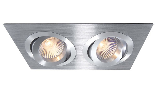Deko-Light Deckeneinbauring, silber, 12V, GU5.3 MR16, 2x max. 50W 111821