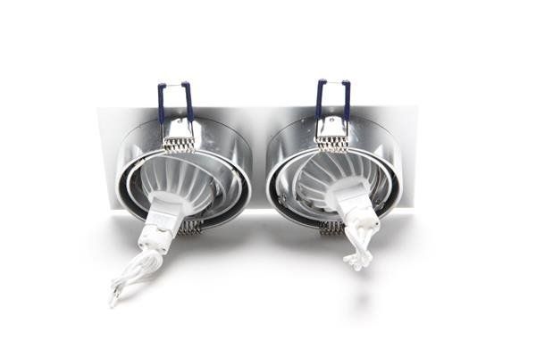 Deko-Light Deckeneinbauring, silber, 12V, GU5.3 MR16, 2x max. 50W 111821