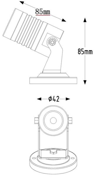 Deko-Light Boden- / Wand- / Deckenleuchte Mini II CW, Kaltweiß, silber, IP65/IP44 131006