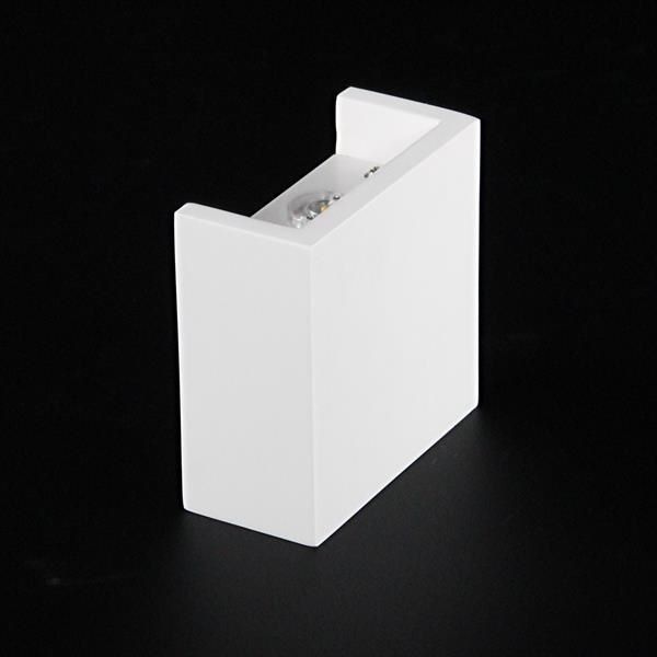 Deko-Light Wandaufbauleuchte Quinta, Warmweiß, Gips, weiß, überstreichbar 341062