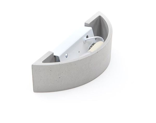 Deko-Light Wandaufbauleuchte Sarin, E14, max. 25W, Beton, grau 341178