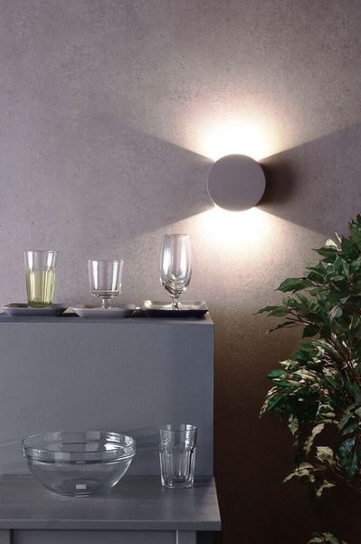 Deko-Light Wandaufbauleuchte Lupe II, Warmweiß, Beton, grau 341181