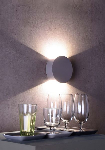 Deko-Light Wandaufbauleuchte Lupe II, Warmweiß, Beton, grau 341181