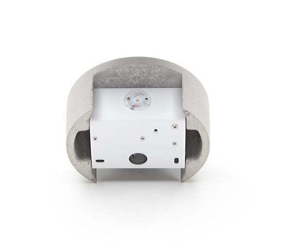Deko-Light Wandaufbauleuchte Lupe II, Warmweiß, Beton, grau 341181