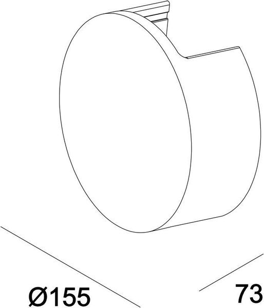 Deko-Light Wandaufbauleuchte Lupe II, Warmweiß, Beton, grau 341181