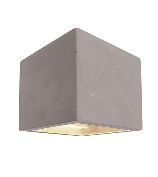 Deko-Light Wandaufbauleuchte Cube, G9, max. 25W, Beton, grau 341183