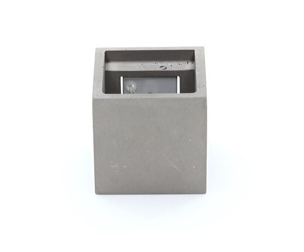 Deko-Light Wandaufbauleuchte Cube, G9, max. 25W, Beton, grau 341183