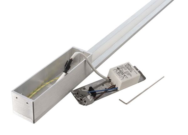 Deko-Light Wandaufbauleuchte Larga 910, Warmweiß, silber 341209