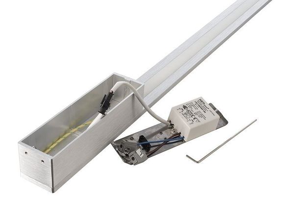 Deko-Light Wandaufbauleuchte Larga 910, Warmweiß, silber 341209