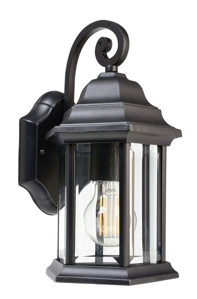 Deko-Light Wandaufbauleuchte Saiph, E27, max. 60W, Alu, Schwarz, IP23 341244