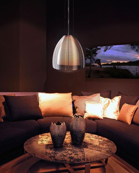 Deko-Light Pendelleuchte Filo Big Mob, E27, max. 60W, Metall, silber 342027