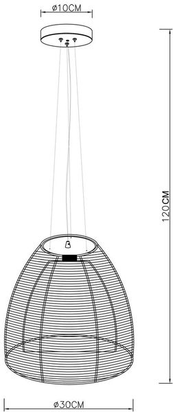 Deko-Light Pendelleuchte Filo Big Mob, E27, max. 60W, Metall, silber 342027