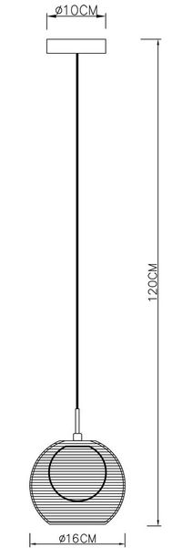 Deko-Light Pendelleuchte Filo Ball, G9, max. 40W, Metall, silber 342029