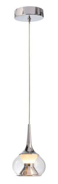 Deko-Light Pendelleuchte Elena, Warmweiß, Glas, farblos, satiniert 342087