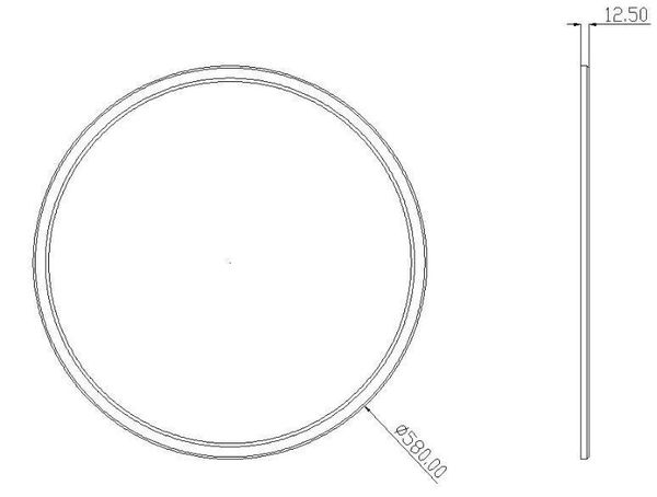 Deko-Light Pendelleuchte LED Panel transparent rund, Neutralweiß, Alu, Schwarz 342092