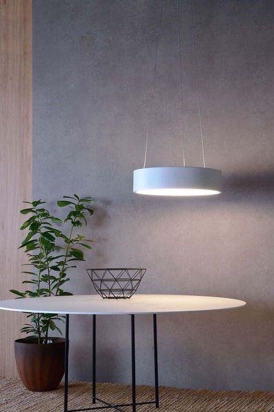 Deko-Light Pendelleuchte Sculptoris 45, Warmweiß, Aluminium, Signalweiß, matt 342122