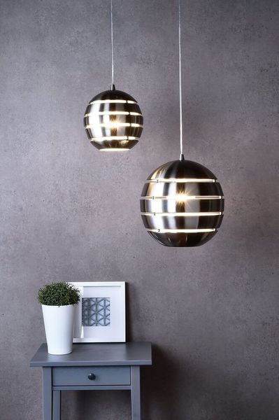 Deko-Light Pendelleuchte Ankaa 280, E27, max. 40W, Metall, Edelstahl, gebürtstet 342138