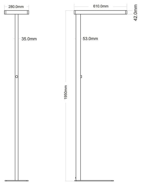 Deko-Light Stehleuchte Office Two, Neutralweiß 343016