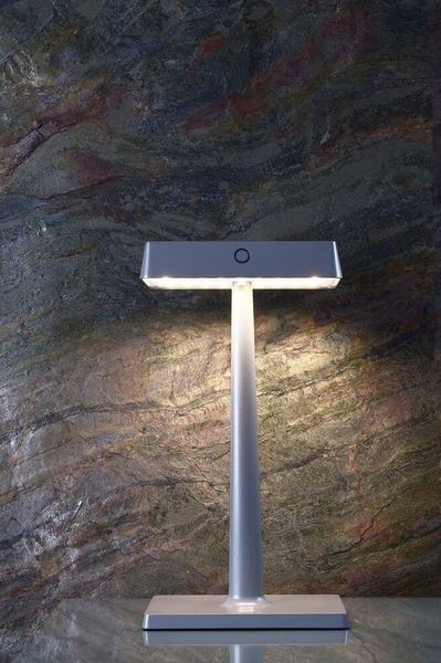 Deko-Light Tischleuchte Algieba, Warmweiß, Grau, 3,7V DC, IP54 346040