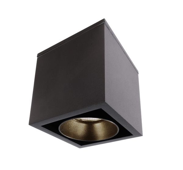 Deko-Light Deckenaufbauleuchte Ceti, Warmweiß, schwarz, IP44 348046