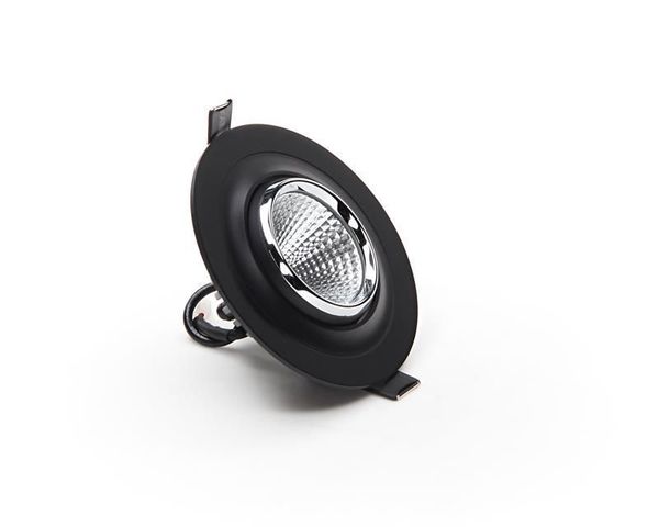 Deko-Light Deckeneinbauleuchte Saturn, schwarz, Chrom, Warmweiß, 30°, 17-18V DC, 350mA 565201