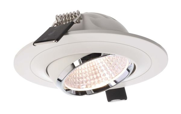 Deko-Light Deckeneinbauleuchte Saturn, weiß, Chrom, Neutralweiß, 30°, 17-18V DC, 350mA 565202