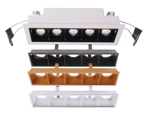 Deko-Light Deckeneinbauleuchte Ceti 5, weiß, matt, Warmweiß, 45°, 14-15V DC, 700mA 565250