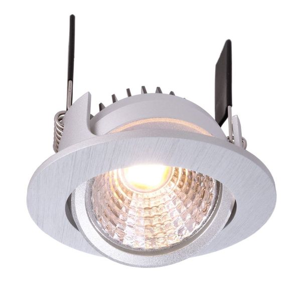Deko-Light Deckeneinbauleuchte COB-68-350mA-2700K-rund-flach, silber, Warmweiß, 45°, 14-15V DC, 350mA 565262