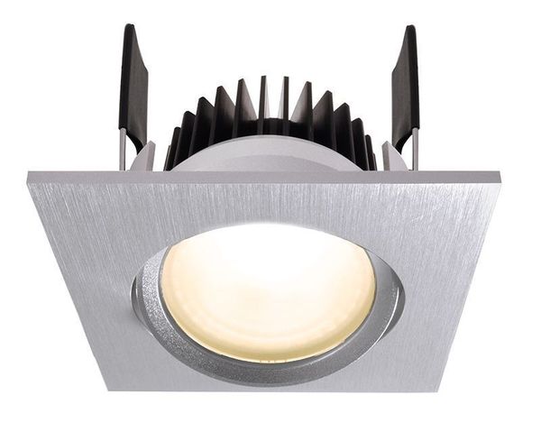 Deko-Light Deckeneinbauleuchte COB-68-350mA-2700K-eckig, silber, Warmweiß, 45°, 16-17V DC, 350mA 565282
