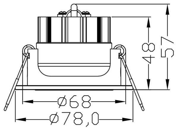 Deko-Light Deckeneinbauleuchte COB 68 RGBW, Signalweiß, RGB + Warmweiß, 50°, 24VDC 565335
