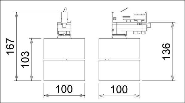 Deko-Light Schienensystem 3-Phasen 230V, Uni II, Warmweiß, weiß 707044