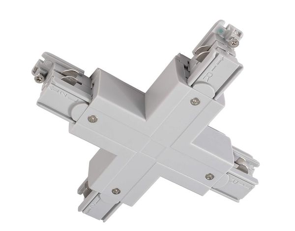 Deko-Light Schienensystem 3-Phasen 230V, D Line X-Verbinder links-links-rechts-rechts grau 710034
