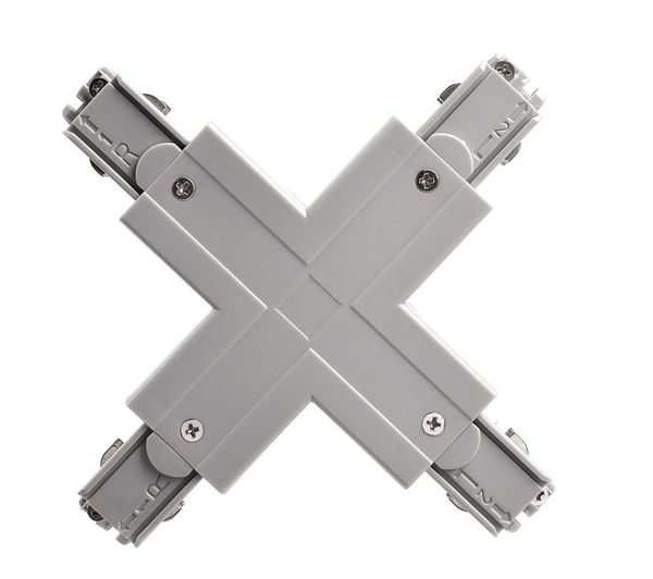 Deko-Light Schienensystem 3-Phasen 230V, D Line X-Verbinder links-links-rechts-rechts grau 710034