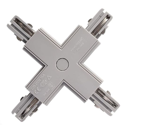 Deko-Light Schienensystem 3-Phasen 230V, D Line X-Verbinder links-links-rechts-rechts grau 710034