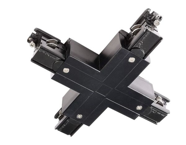 Deko-Light Schienensystem 3-Phasen 230V, D Line X-Verbinder links-links-rechts-rechts schwarz 710035