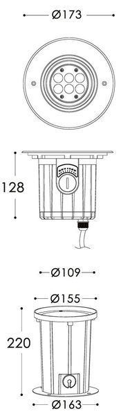 Deko-Light Bodeneinbauleuchte Soft Flex 7, Warmweiß, IP67 730267