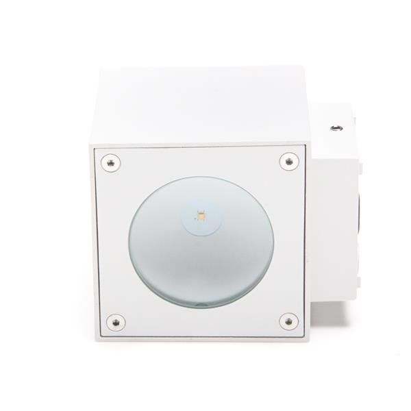 Deko-Light Wandaufbauleuchte Cubodo W, Warmweiß, weiß, IP54 730380