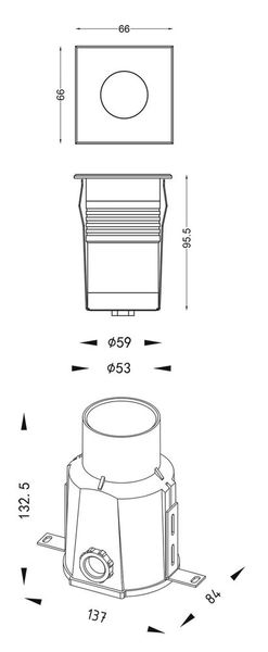 Deko-Light Bodeneinbauleuchte Easy COB Square III WW, Warmweiß, 24V DC, IP67 730468