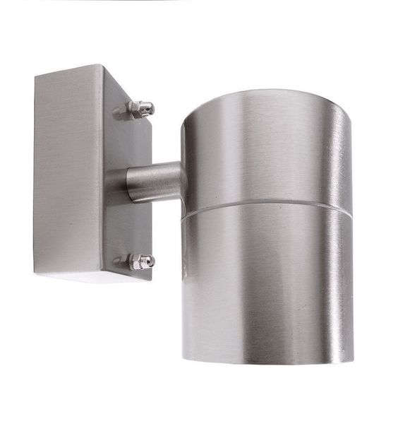 Deko-Light Wandaufbauleuchte Zilly Down, GU10, max. 35W, Edelstahl, silber, IP44 731005