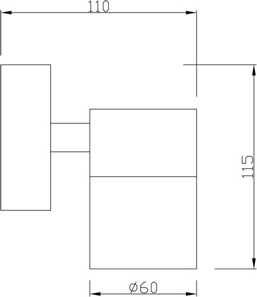 Deko-Light Wandaufbauleuchte Zilly Down, GU10, max. 35W, Edelstahl, silber, IP44 731005