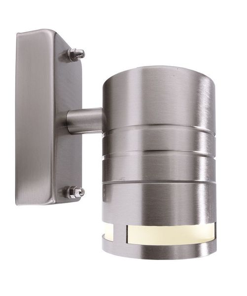 Deko-Light Wandaufbauleuchte Zilly II Down, GU10, max. 35W, Edelstahl, silber, IP44 731008