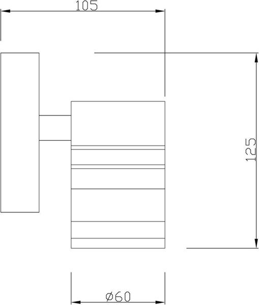 Deko-Light Wandaufbauleuchte Zilly II Down, GU10, max. 35W, Edelstahl, silber, IP44 731008