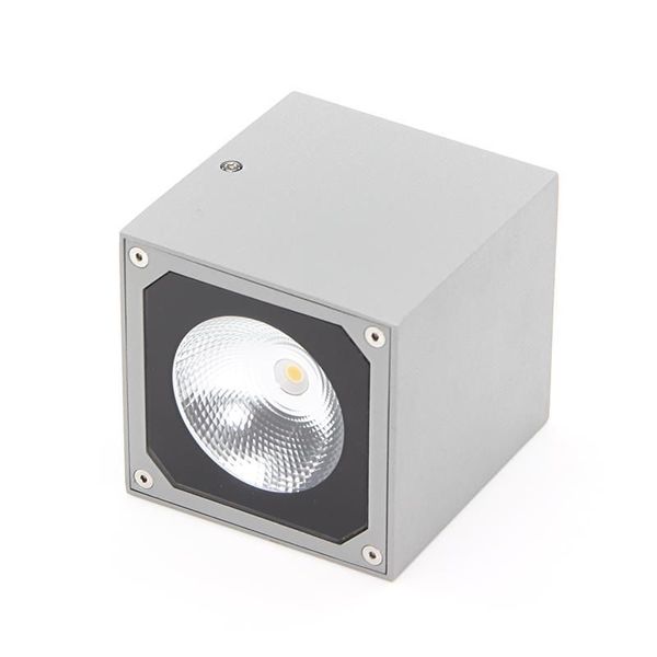 Deko-Light Wandaufbauleuchte Cubodo II Double SG, Warmweiß, silber, IP54 731019