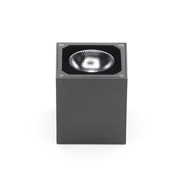 Deko-Light Wandaufbauleuchte Cubodo II Single DG, Warmweiß, dunkelgrau, IP54 731024