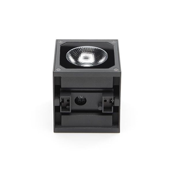 Deko-Light Wandaufbauleuchte Cubodo II Single DG, Warmweiß, dunkelgrau, IP54 731024