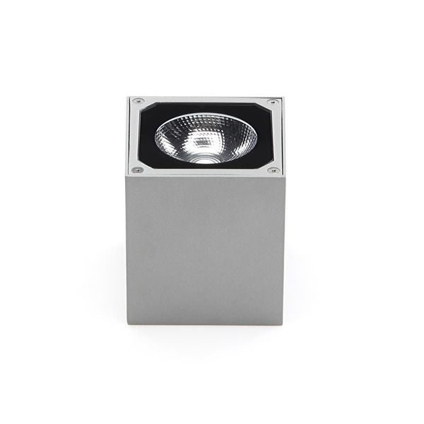 Deko-Light Wandaufbauleuchte Cubodo II Single SG, Warmweiß, silber, IP54 731025