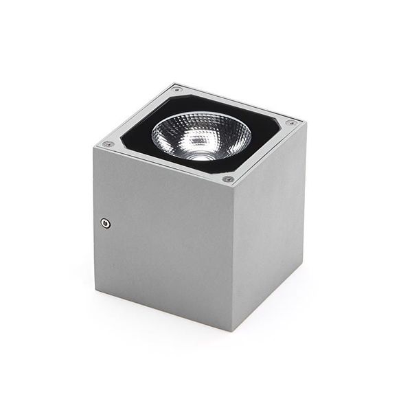Deko-Light Wandaufbauleuchte Cubodo II Single SG, Warmweiß, silber, IP54 731025