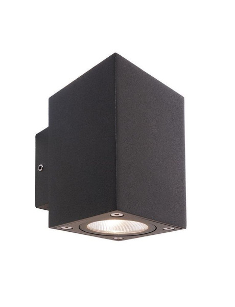 Deko-Light Wandaufbauleuchte Cubodo II Double DG Mini, Warmweiß, dunkelgrau, IP54 731030